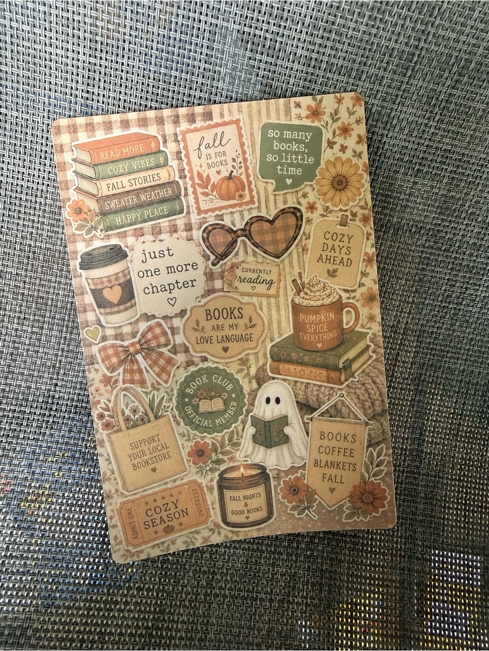 Autumn Cozy Reading Kindle Insert 4x6- Fall Bookish Designs